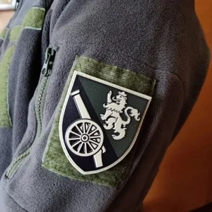 Шеврон ЗСУ 45 ОАБр Залізо - у сталь, народ - у націю олива