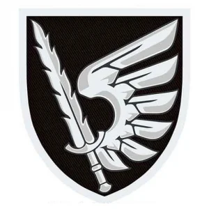 Шеврон ЗСУ 79 ОДШБр чорно-біла