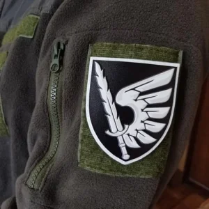 Шеврон ЗСУ 79 ОДШБр чорно-біла