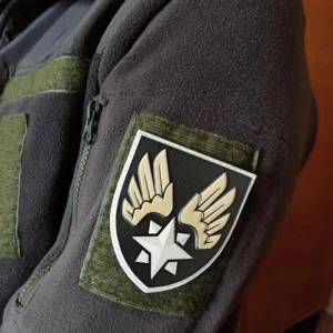 Шеврон ЗСУ А1977 зірка з крилами олива