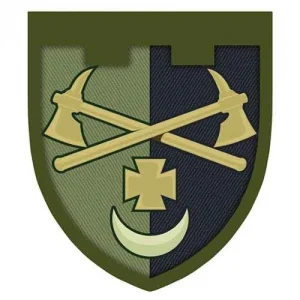 Шеврон ЗСУ ТРО А4780 2 сокири хрест і місяць олива