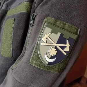 Шеврон ЗСУ ТРО А4780 2 сокири хрест і місяць олива