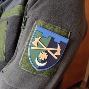 Шеврон ВСУ ТРО А4780 2 топора крест и луна