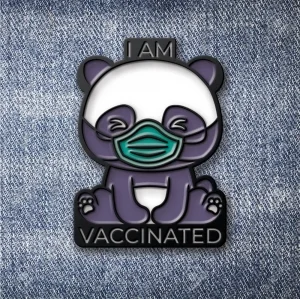 Значок Панда I am Vaccinated