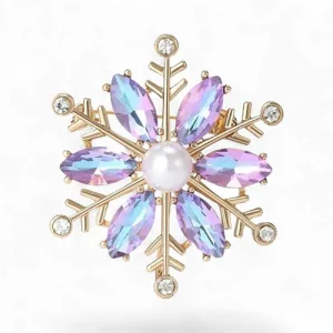 Брош Сніжинка новорічна #15