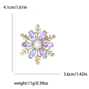 Брошь Снежинка новогодняя #15