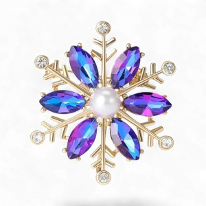 Брош Сніжинка новорічна #13