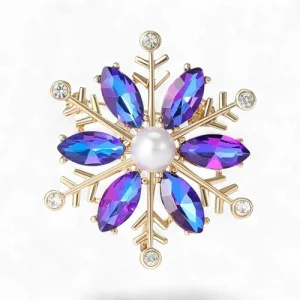 Брош Сніжинка новорічна #13
