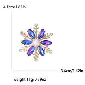 Брошь Снежинка новогодняя #13