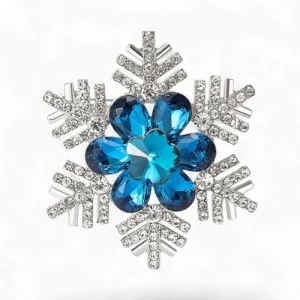 Брош Сніжинка новорічна #16