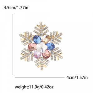 Брош Сніжинка новорічна #9