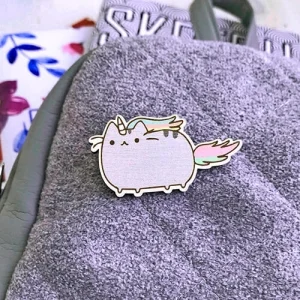 Значок Кот Пушин Единорог