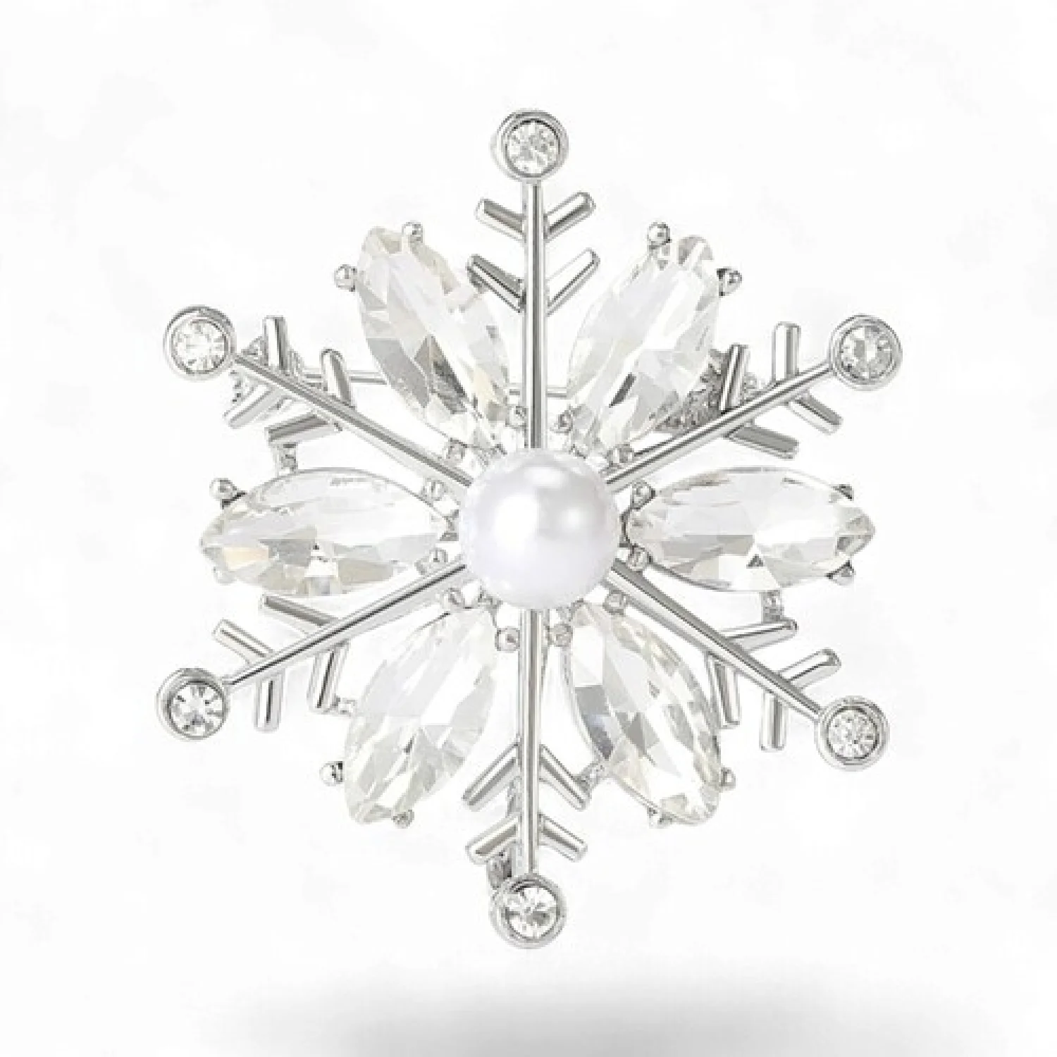 Брошь Снежинка новогодняя #14