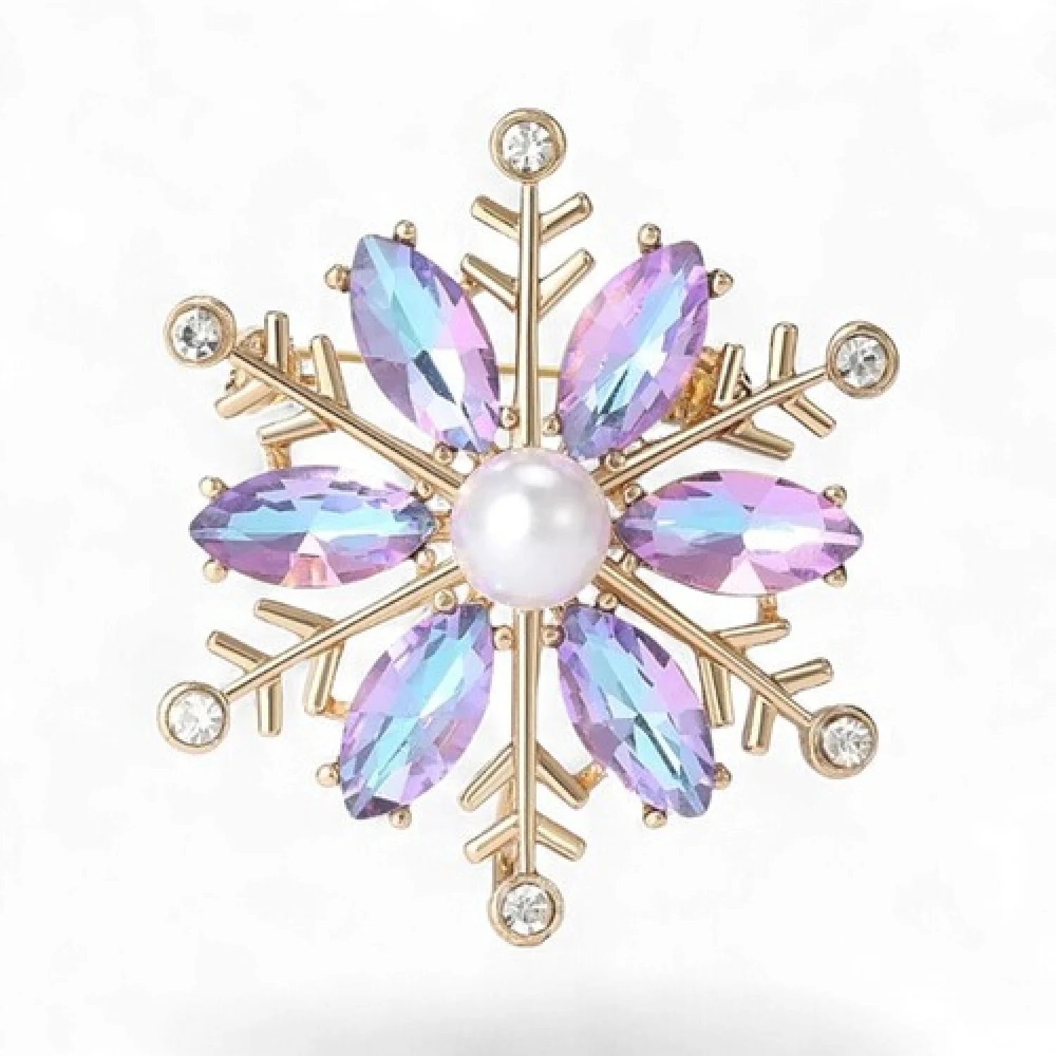 Брошь Снежинка новогодняя #15