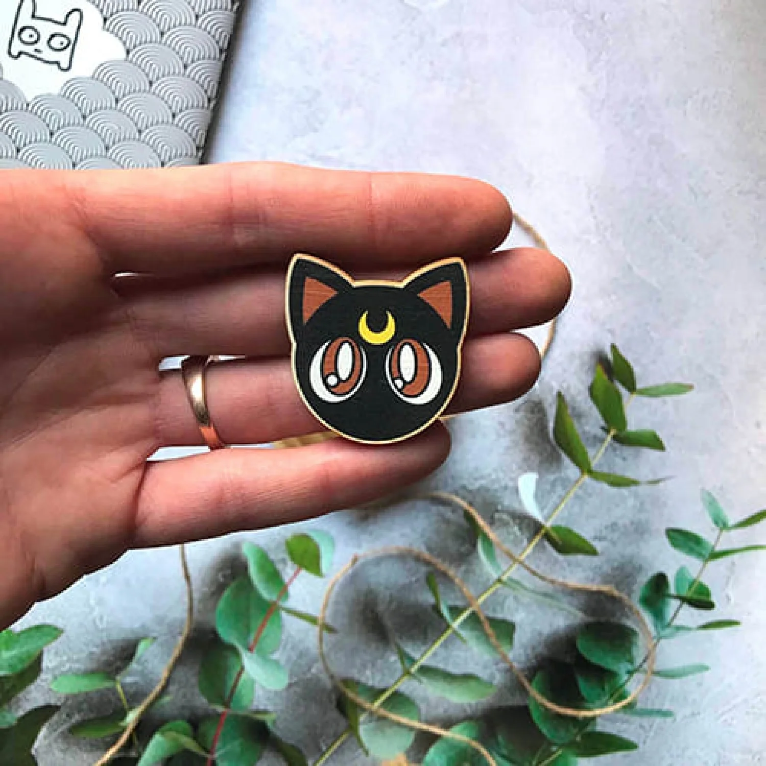 Значок Кіт Місяць