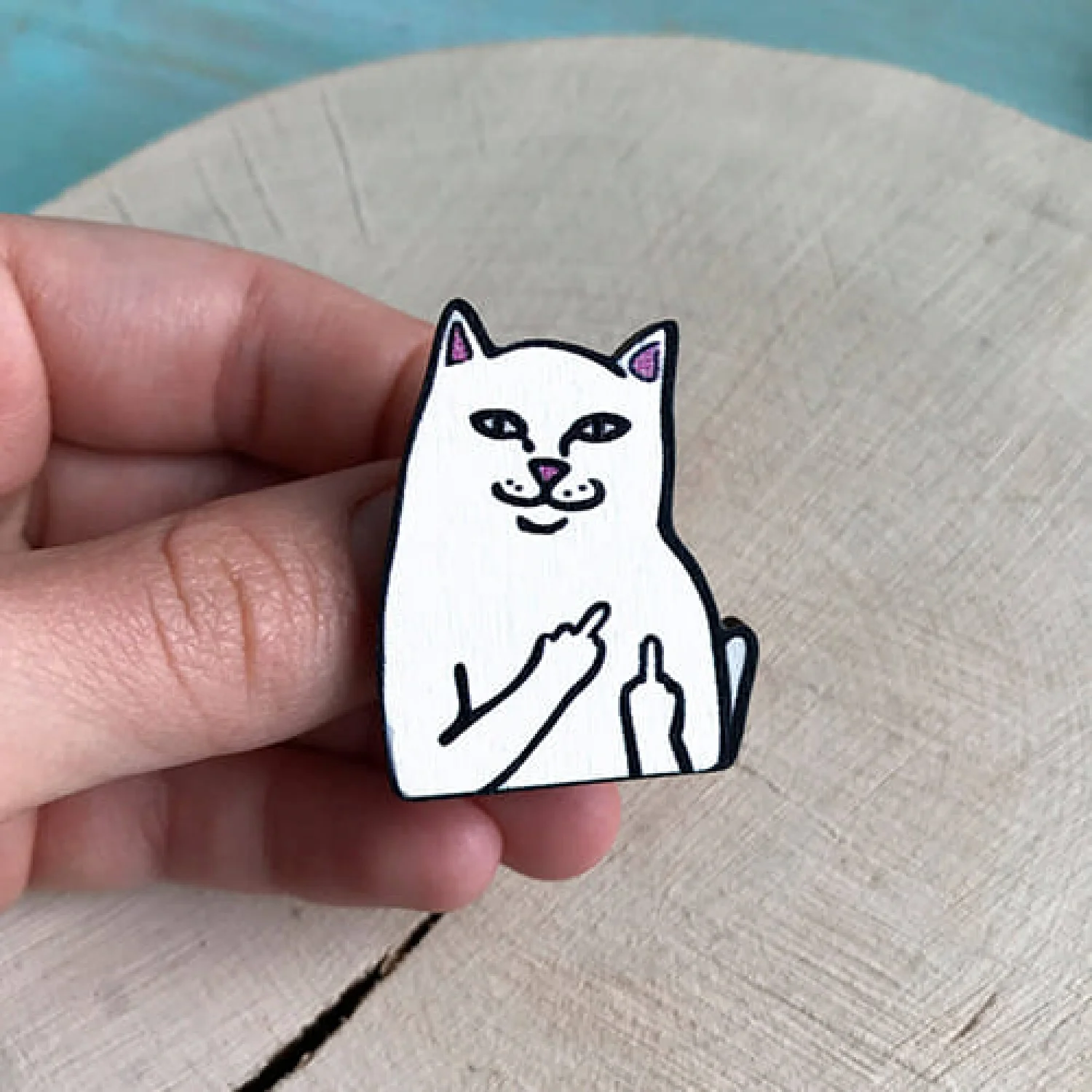 Значок Котик з факом