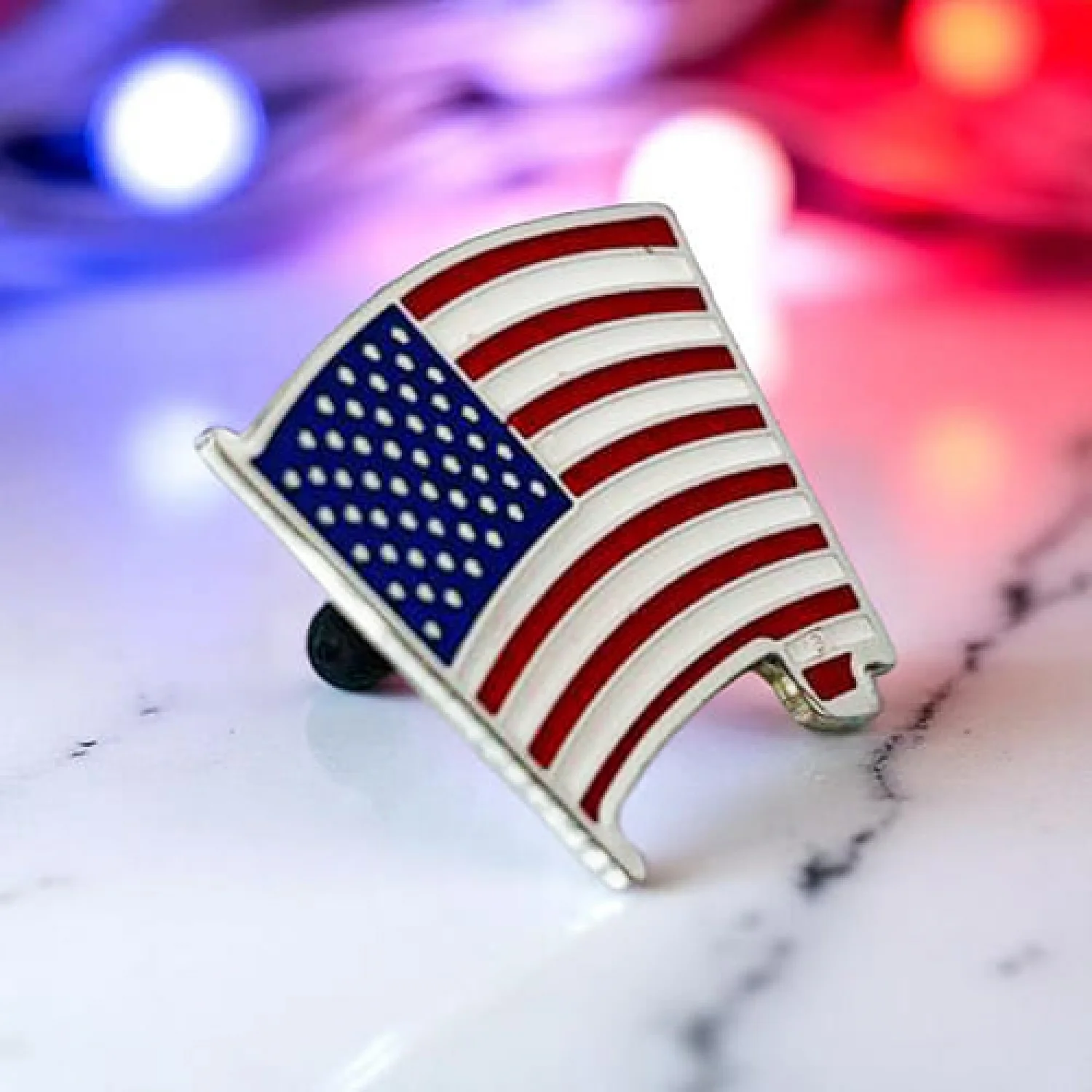 Значок прапор USA нікель