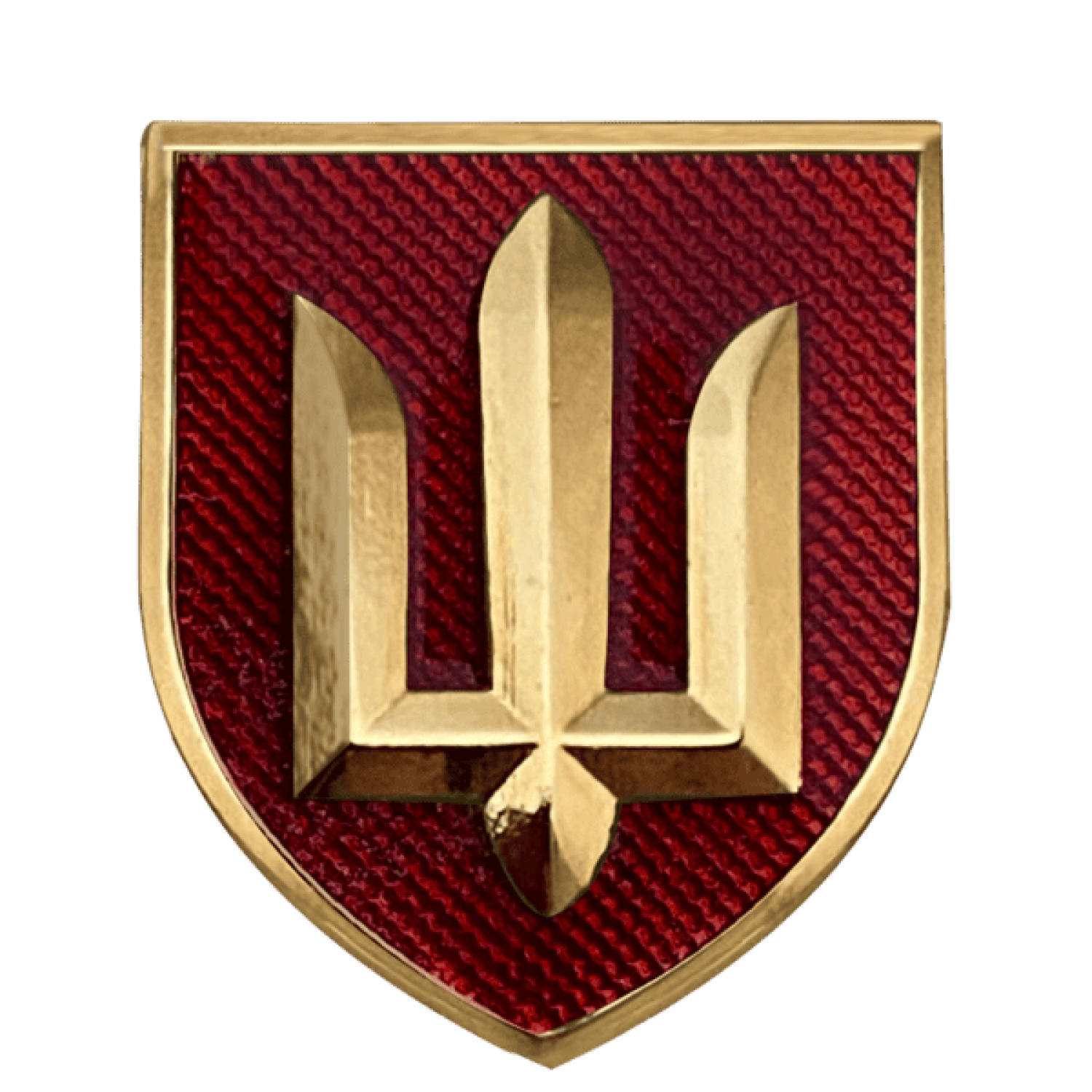 Значок “Військовий Тризуб ЗСУ червоний”