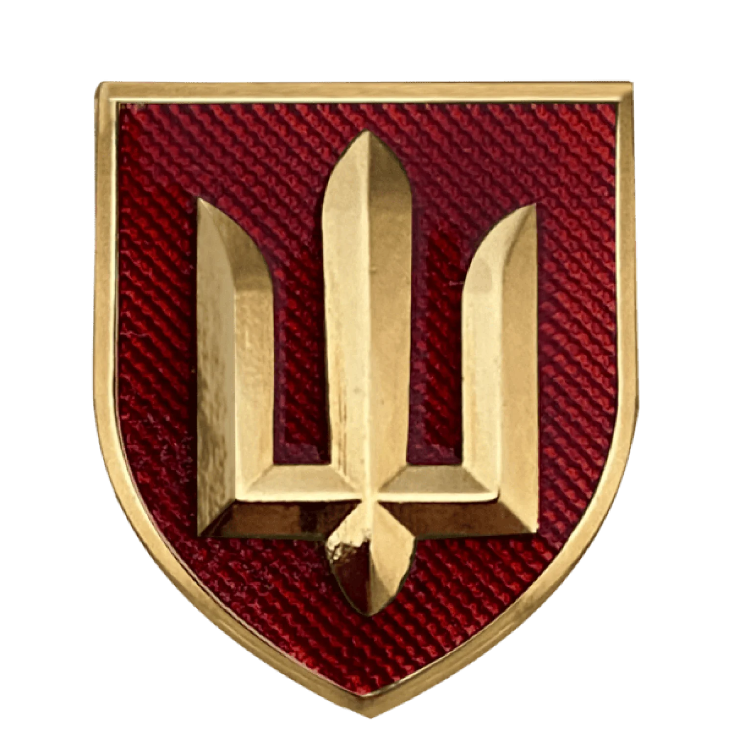 Значок “Військовий Тризуб ЗСУ червоний”